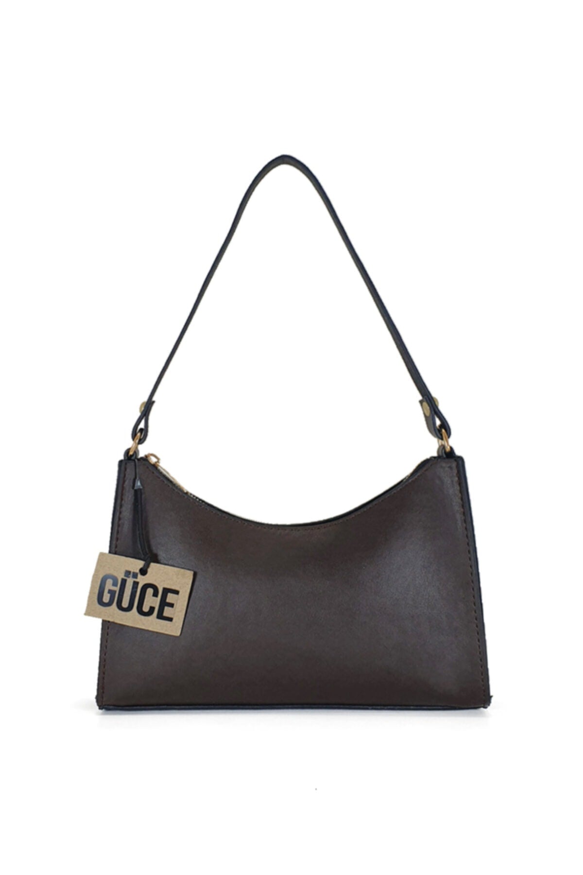 Bitter Dark Brown Baguette Baguette Hand And Shoulder Bag Gc009009