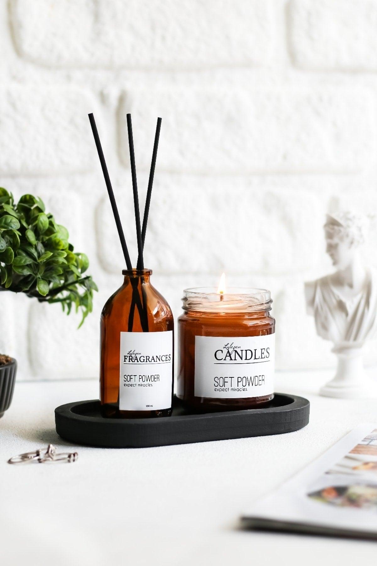 Powder Scent And Candle Amber Color (With Stand) - Swordslife