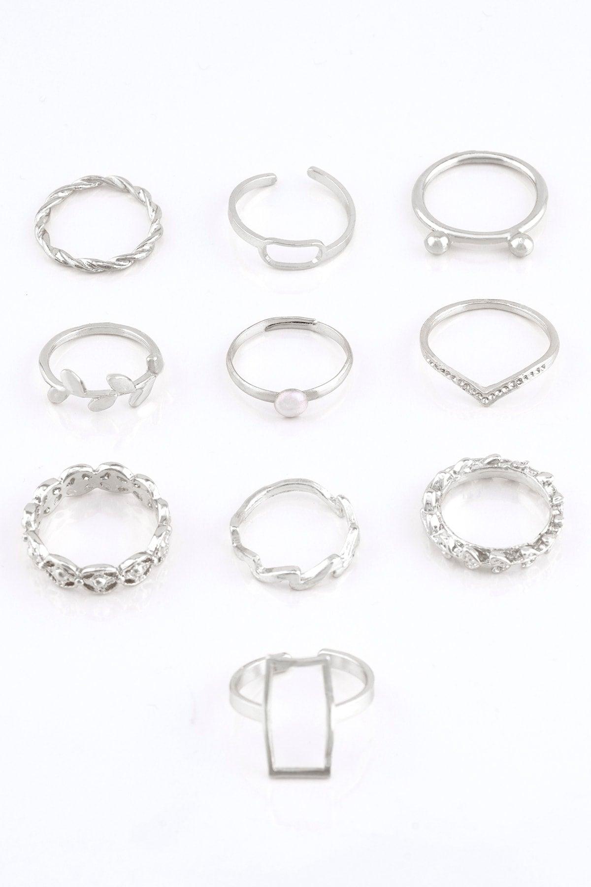 Pearl And Olive Branch Figured 10 Ring Combination 023 - Swordslife