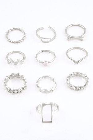 Pearl And Olive Branch Figured 10 Ring Combination 023 - Swordslife