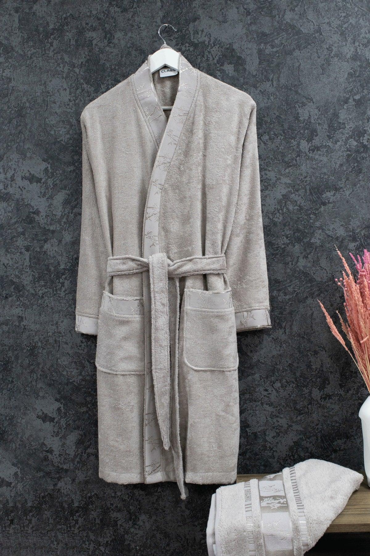 Bamboo Kimono Women's Bathrobe + 50x90 Head Towel - Swordslife