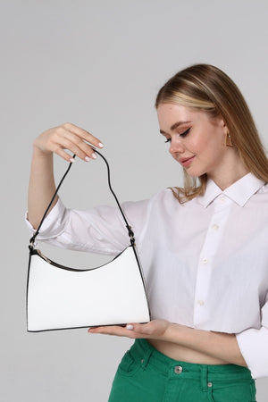White Baguette Baguette Hand And Shoulder Bag Gc009001