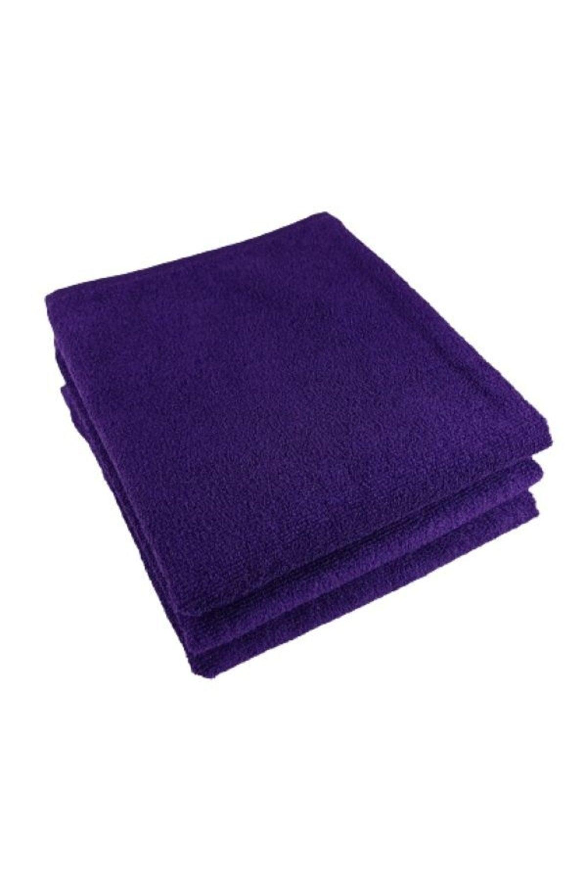 3 Pieces Purple Microfiber Hand Face Hairdresser Sports Towel Hair Color Resistant 50x90 Cm - Swordslife