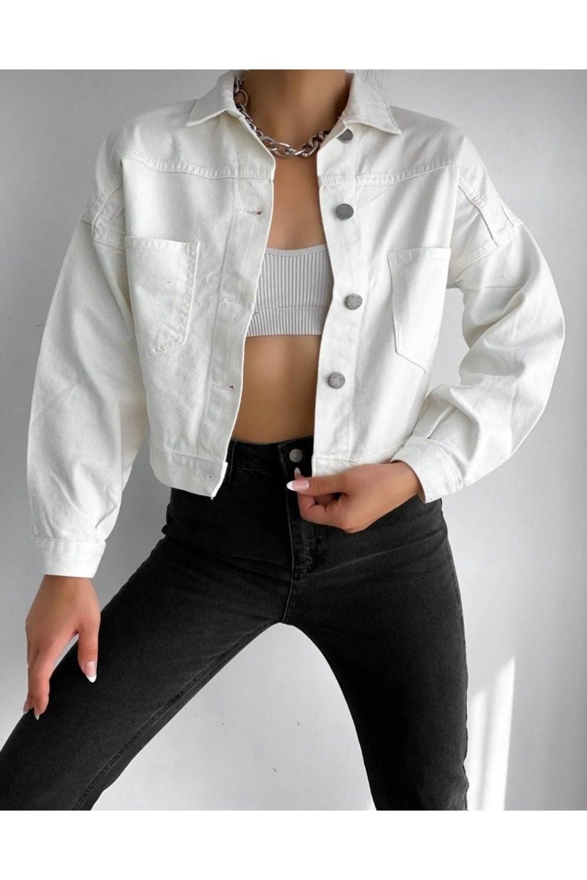 Blue Crop Denim Jacket - Swordslife