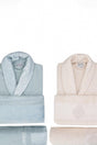 Vivien Flos 6 Piece Mint - Beige Family Bathrobe Set - Swordslife