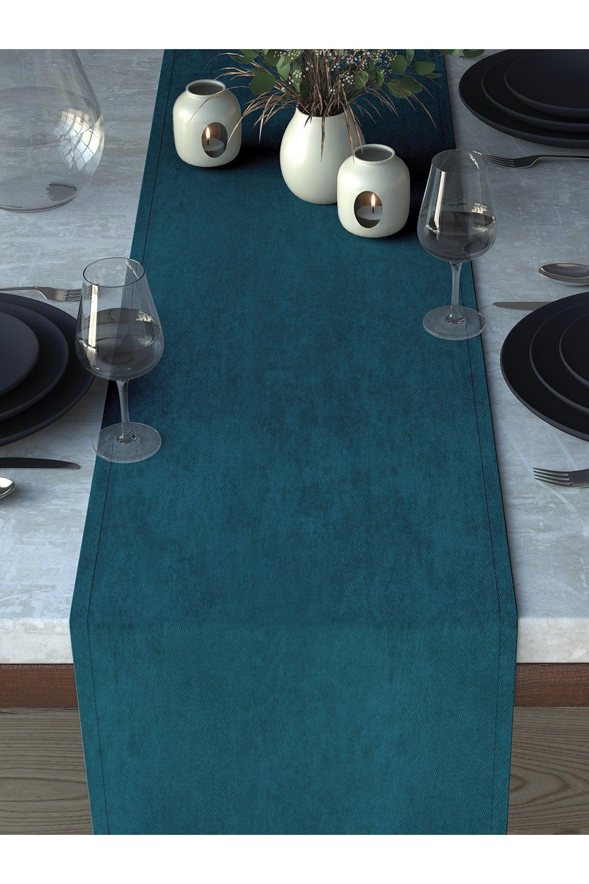 Velvet Textured Authentic Turquoise Runner - Swordslife