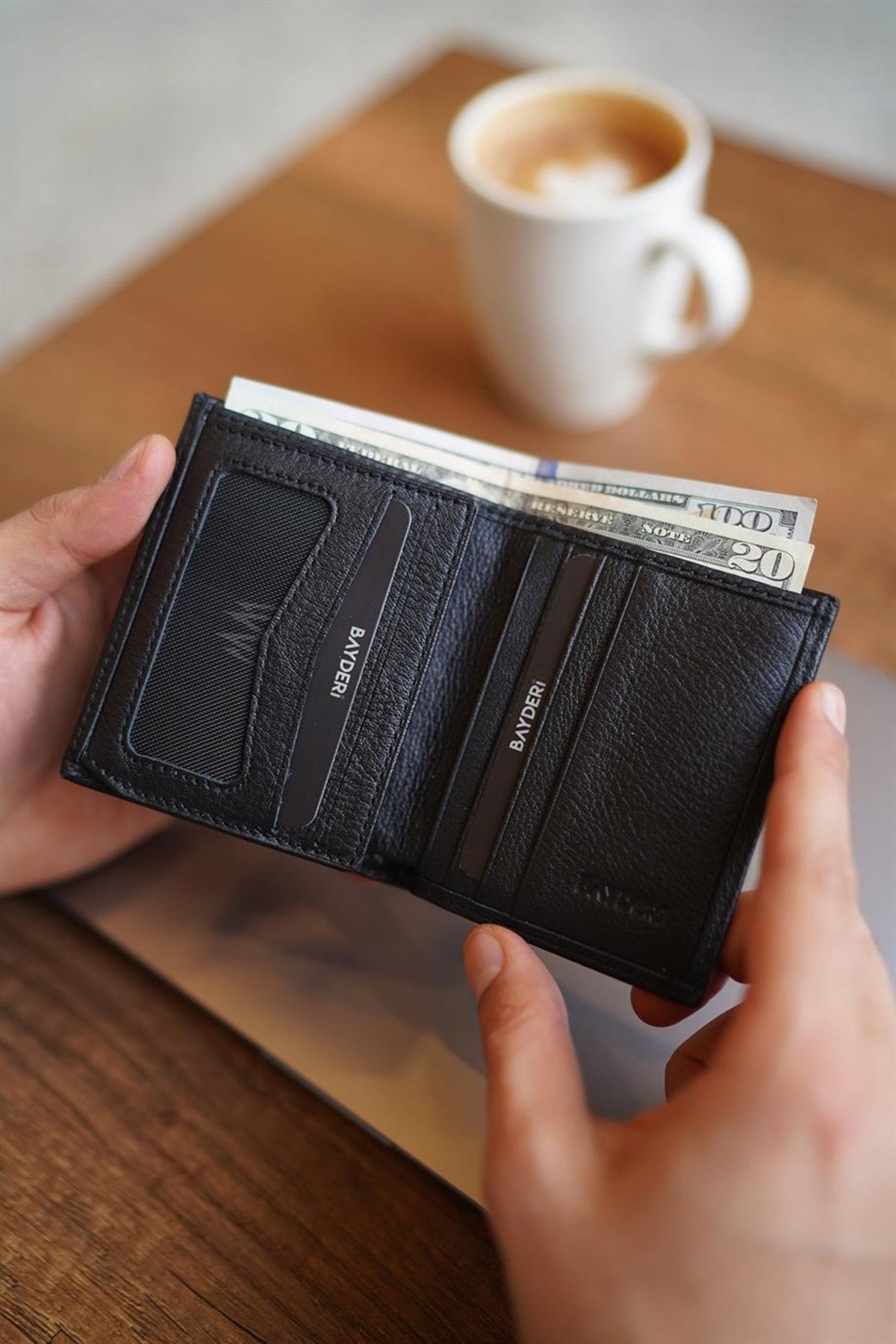 Lisande Genuine Leather Kibar Men'S Wallet Black