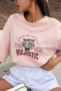 Women's Pink Majestic Printed Oversize T-shirt - Swordslife