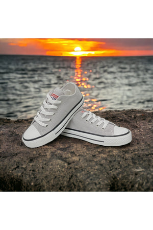 Gray Short Linen Convers Shoes