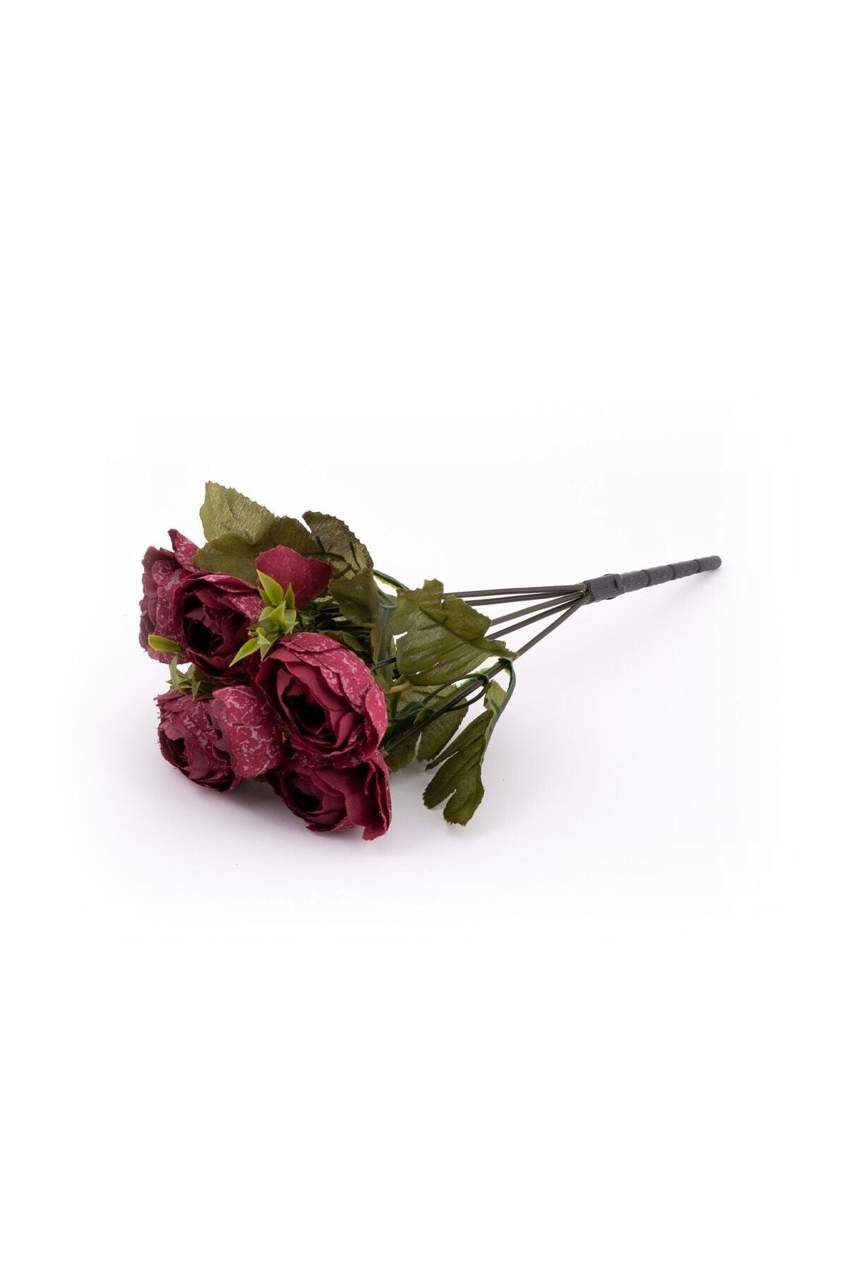 Burgundy Peony Artificial Rose Bunch - Swordslife