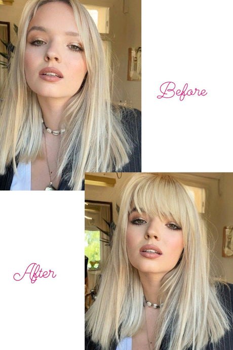 Bright Yellow Long Edge Fake Bangs - Swordslife