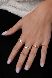 Butterfly And Leaf Figured Combination Ring Set 006 - Swordslife
