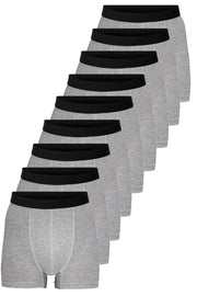 Gray Men'S 9-Pack Cotton Boxer