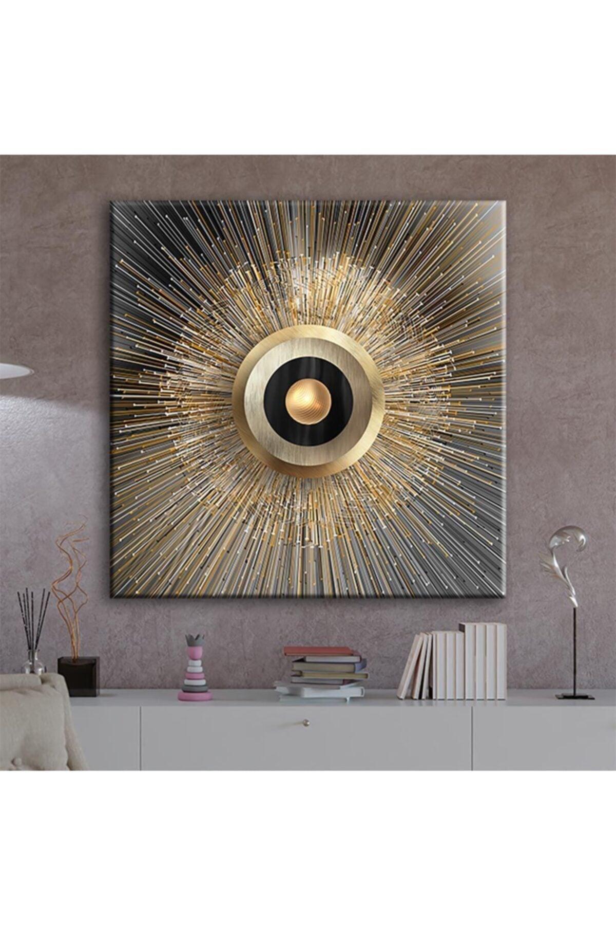 Modern Luxury Gold Geometric Abstract Decorative Canvas Painting - Voov1934 - Swordslife