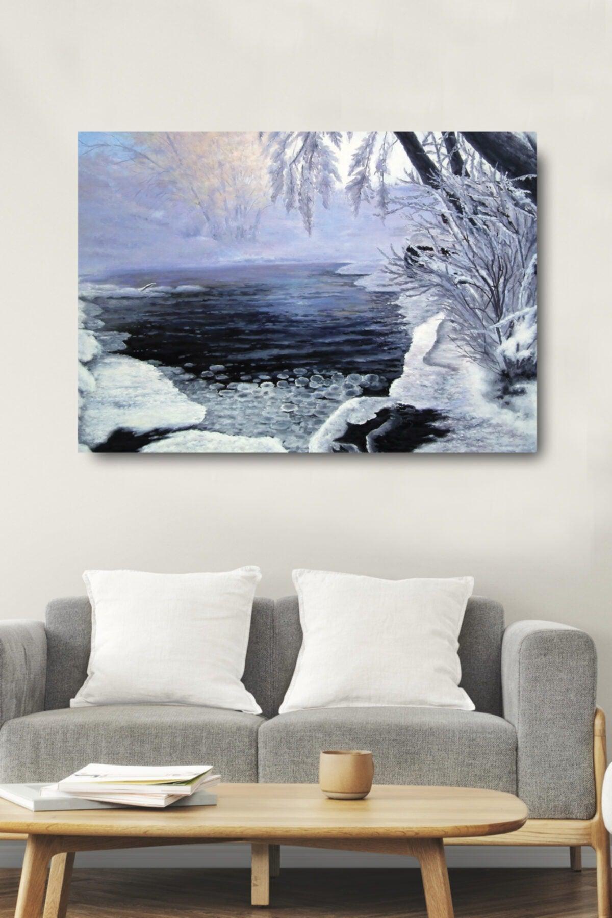 Winter Snow Sea Landscape Decorative Canvas Wall Painting Home Office Gift Painting - Swordslife