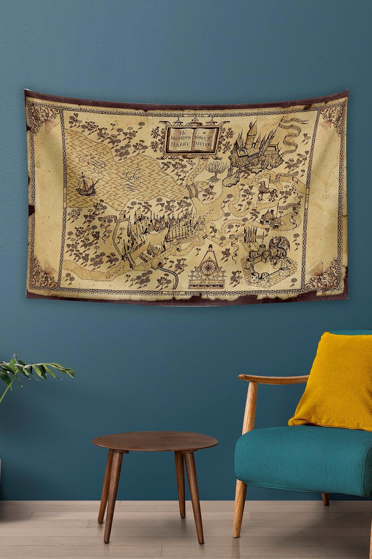 Harry Potter Marauder Map Wall Covering Carpet 140 X 100 Cm-70x100 Cm - Swordslife