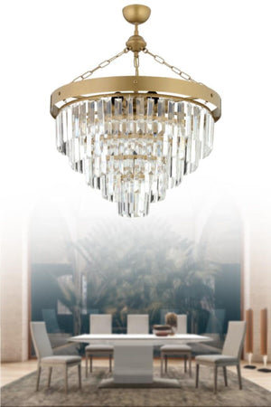Linda 50' Antique Luxury Crystal Stone Chandelier