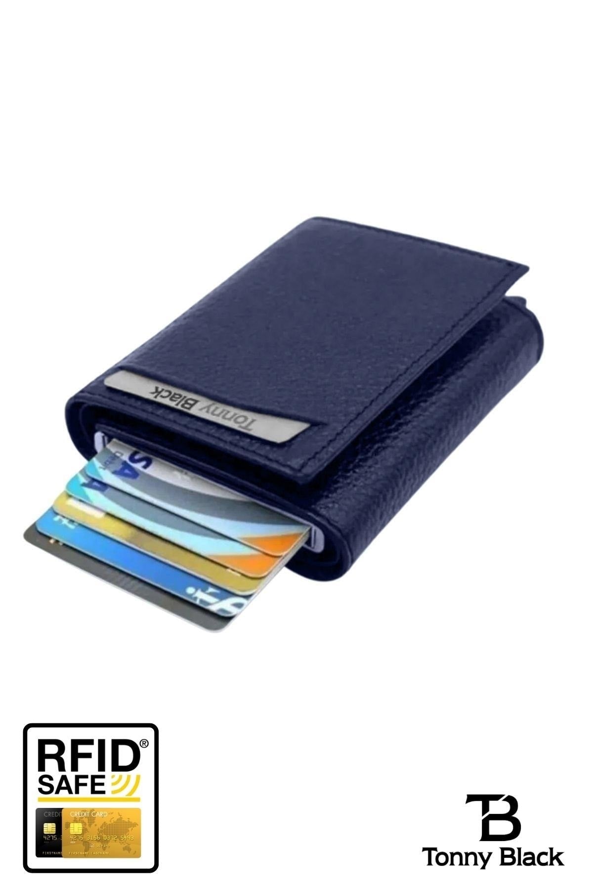 Original Automatic Mechanism Boxed Rfid Protection Anti Theft Money & Card Holder Wallet