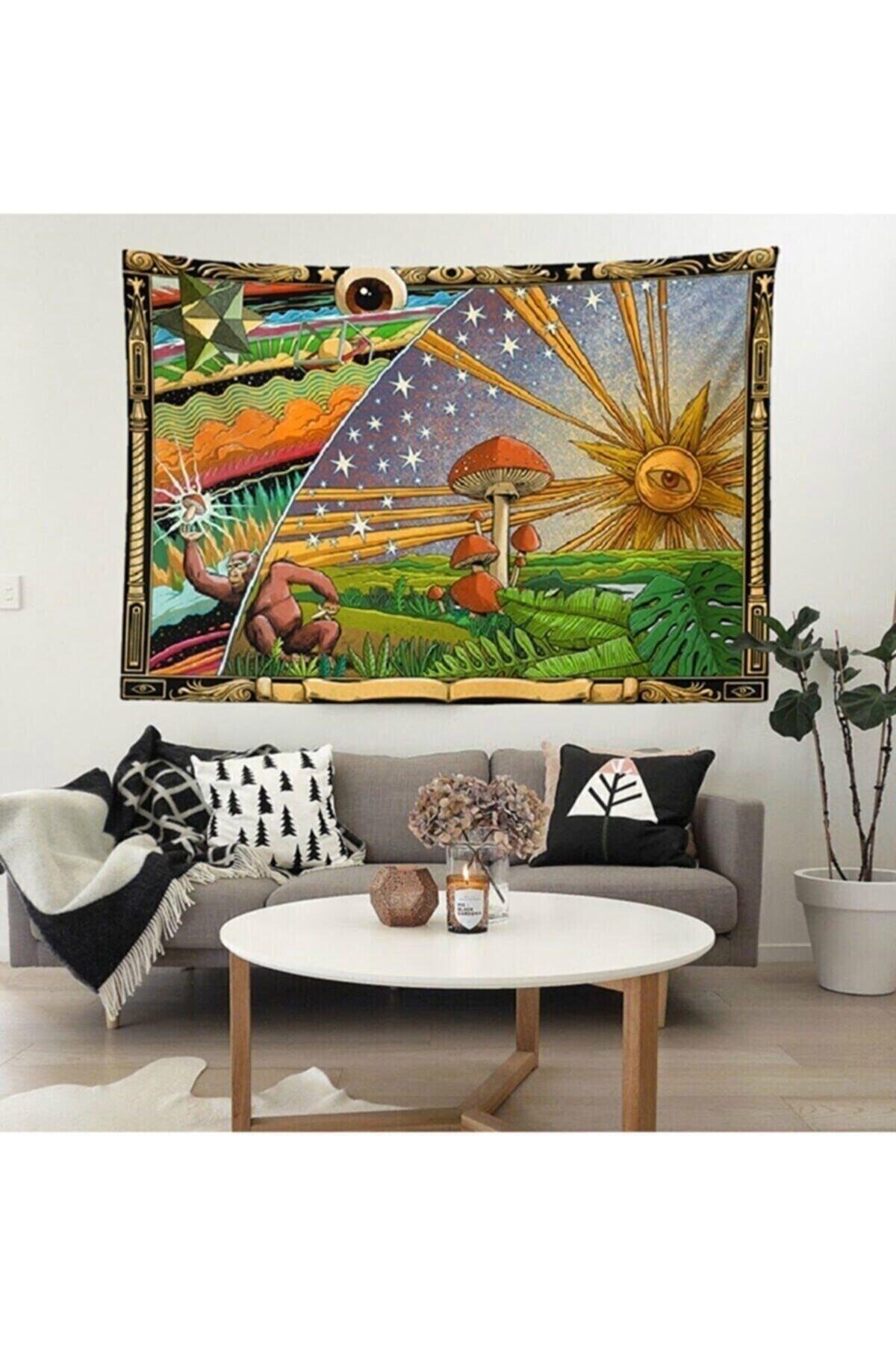 Solar Psychedelic Mushroom Wall Covering Wall Carpet Tapestry Carpet - Swordslife