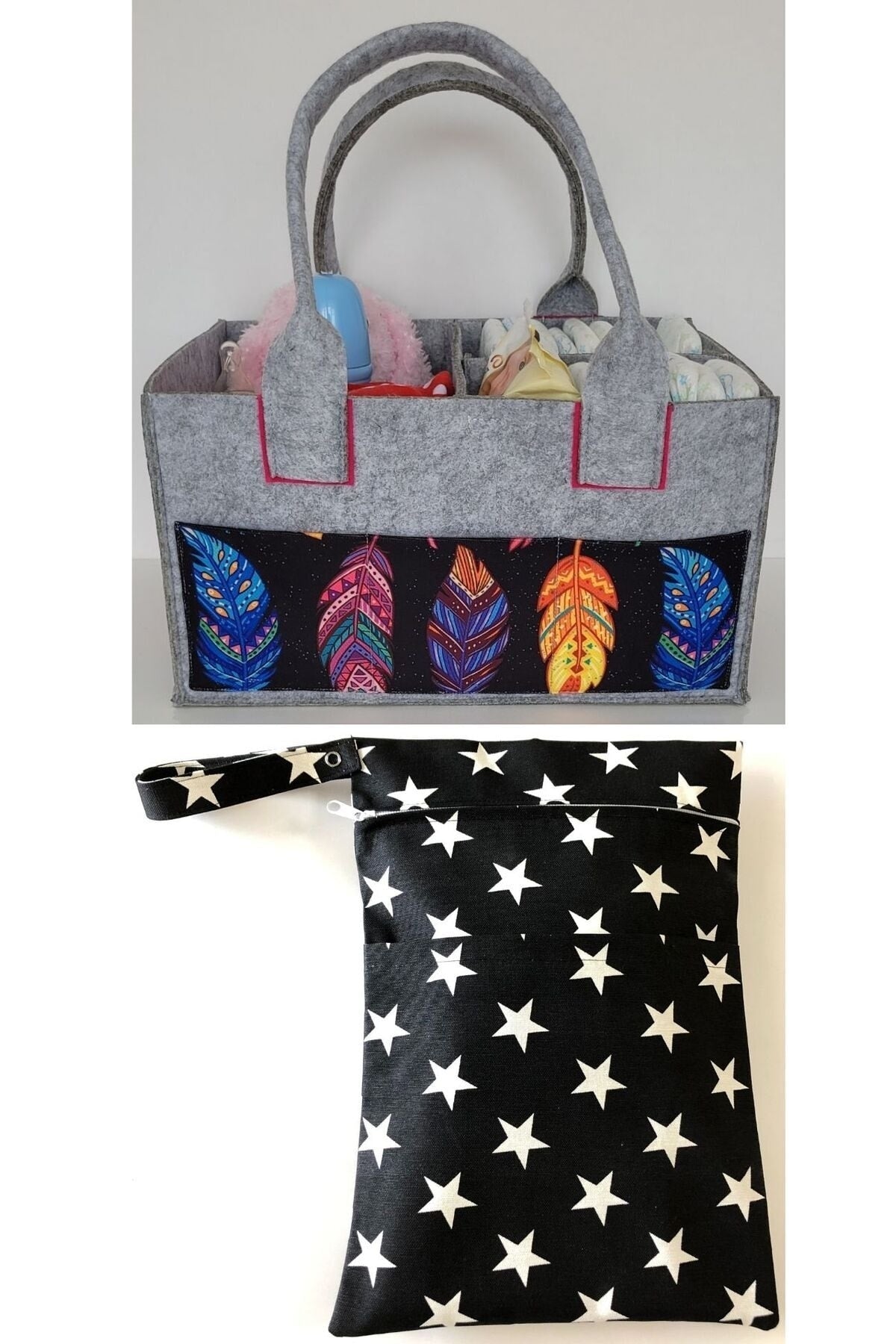 HANDMADE ORGANIZING AND HANGING FUNCTIONAL BABY BAG SET