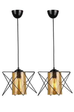2 Pieces Modes Single Black-Honey Acrylic