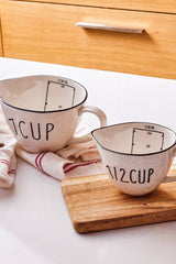 Veva Set of 2 Porcelain Measuring Cups 240 Ml/480ml