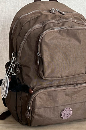 Unisex Dark Mink Waterproof Fabric Laptop School Bag Travel Backpack 14 Inch 18 Lt 40X30Cm