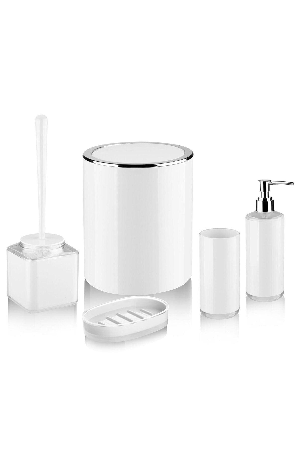 Bath Set (White) 5 pcs - Swordslife