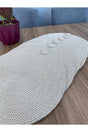 Placemat Runner Supla 6 Pieces Cream Color Cord Straw Knitted Plate Base Fireproof, Hand Washable - Swordslife
