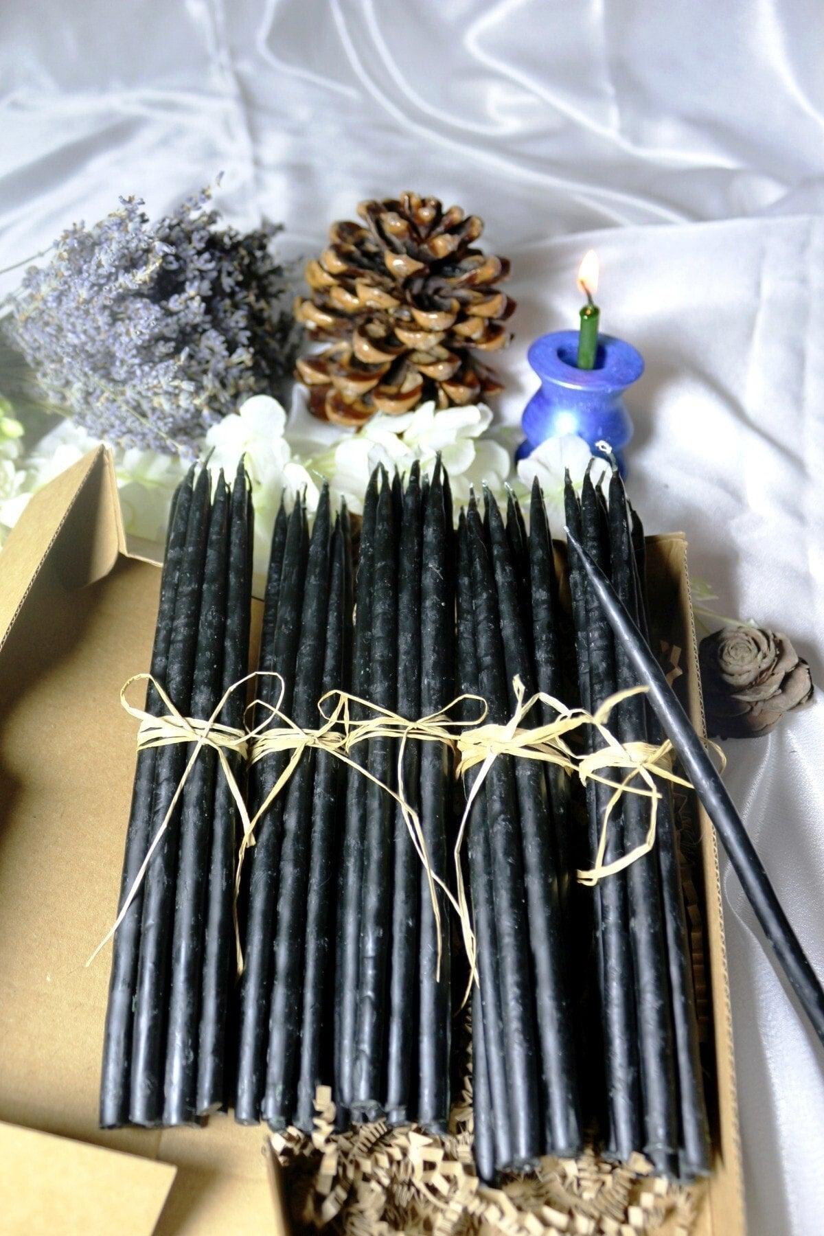 Wish Ceremony Ritual Wax Candle 50 Pieces Slim Thin 20 Cm Length 4-5 Mm Diameter - Swordslife