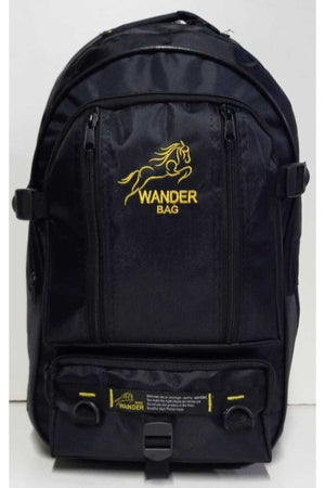 Wander 55+10 Liter Bellows Multi Eyes School-Camper-Travel-Climber-Outdoor Backpack Black