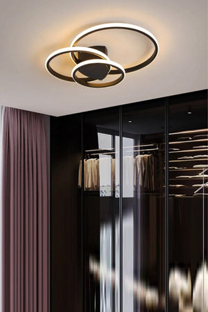 Ivan Modern Design Black Color Living Room Kitchen Hall White Led 3-Piece Chandelier