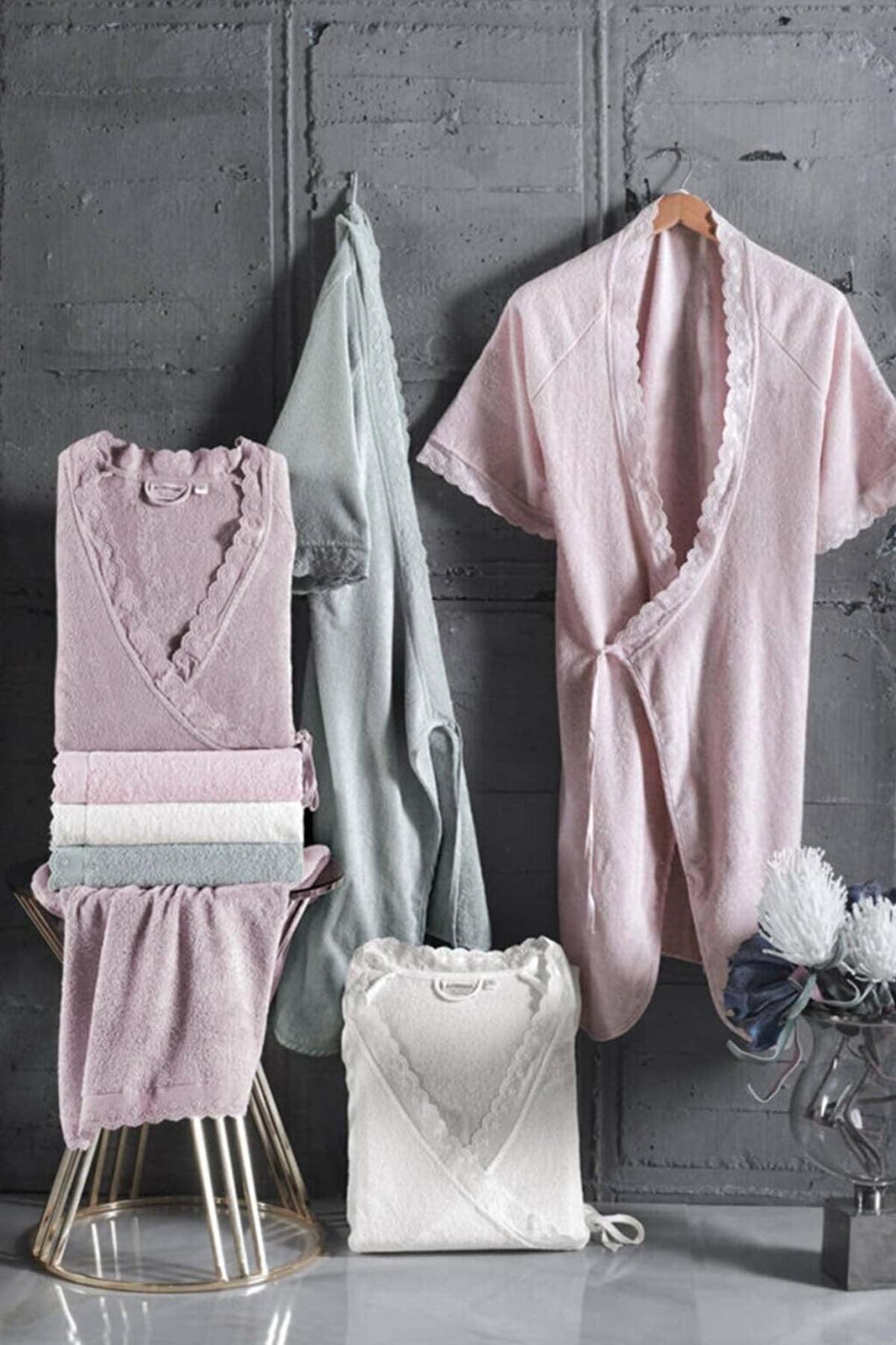 Serena Bamboo S Size Bathrobe Set - Lilac - Swordslife