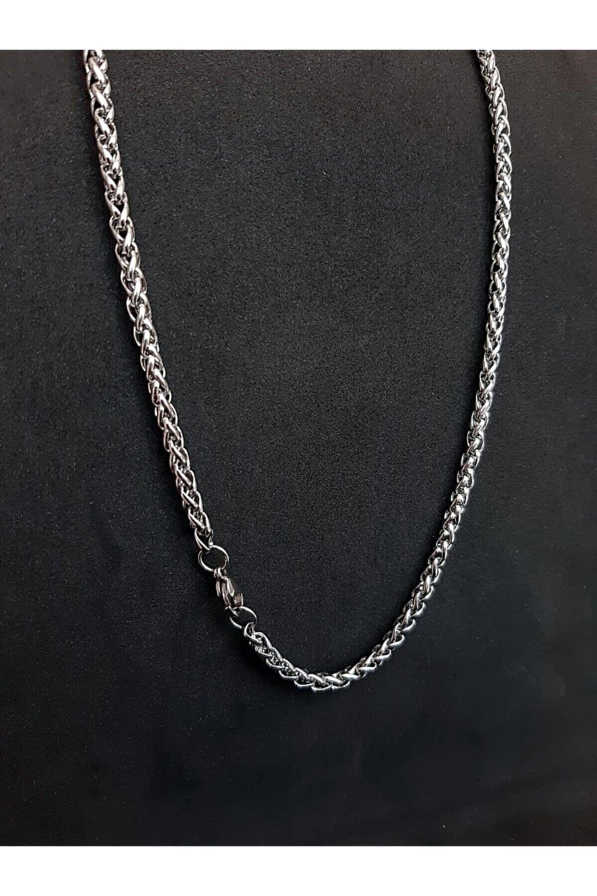Men'S Twist Stainless Steel Chain Necklace Mdl78