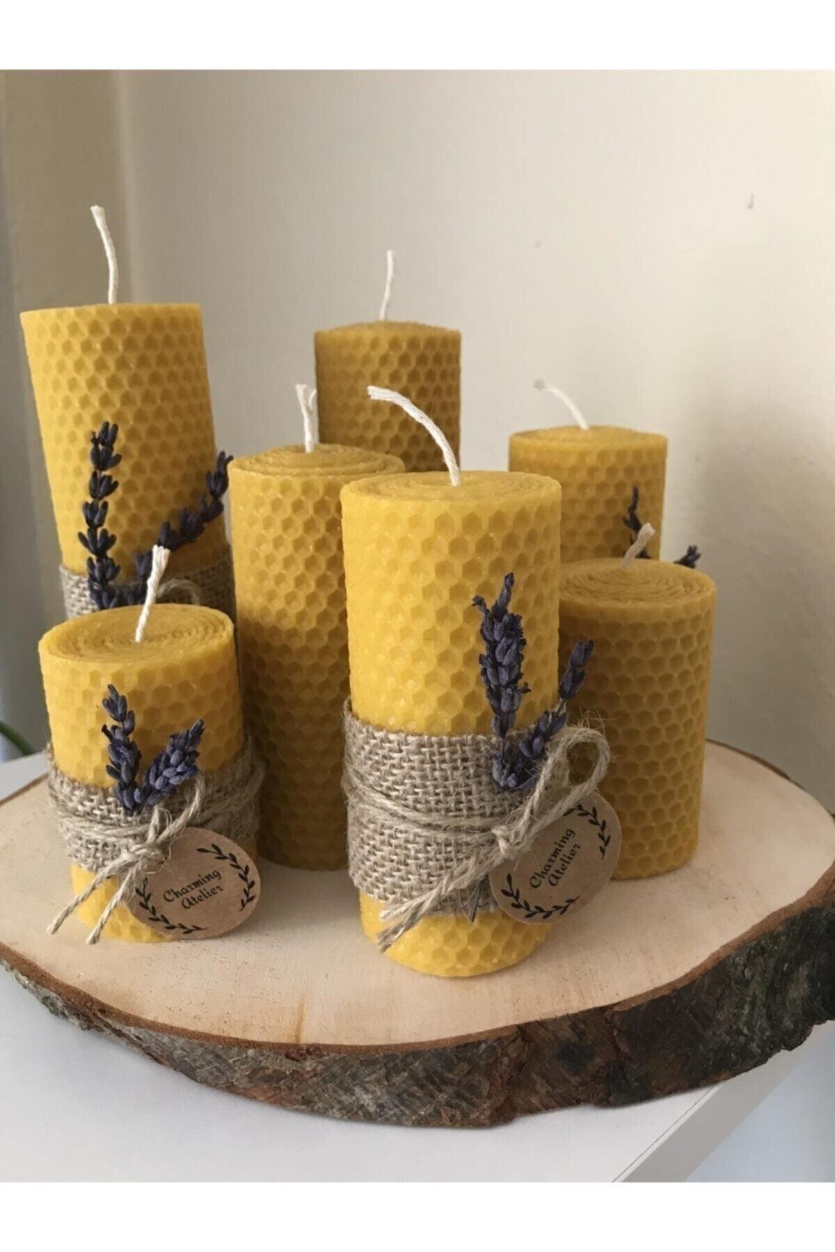 Beeswax Candle 100% Natural Handmade 3 Pieces - Swordslife