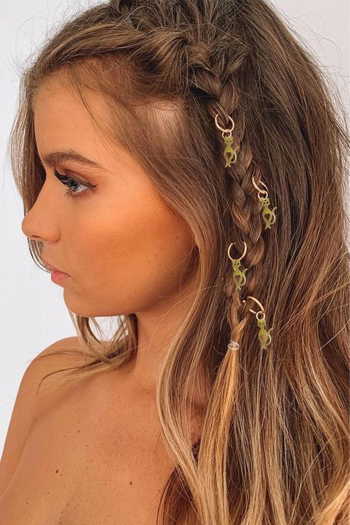 Gold Cat Hair Clip Set - Swordslife