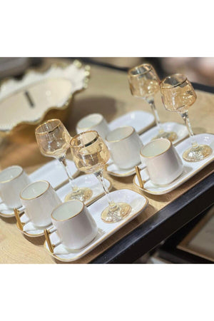 Elica Series Coffee Cup Set With Serving Plate