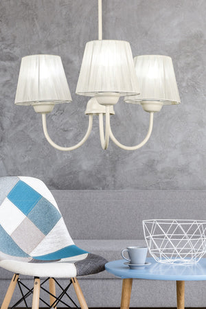 Ova 3Rd Chandelier White Cream Hat