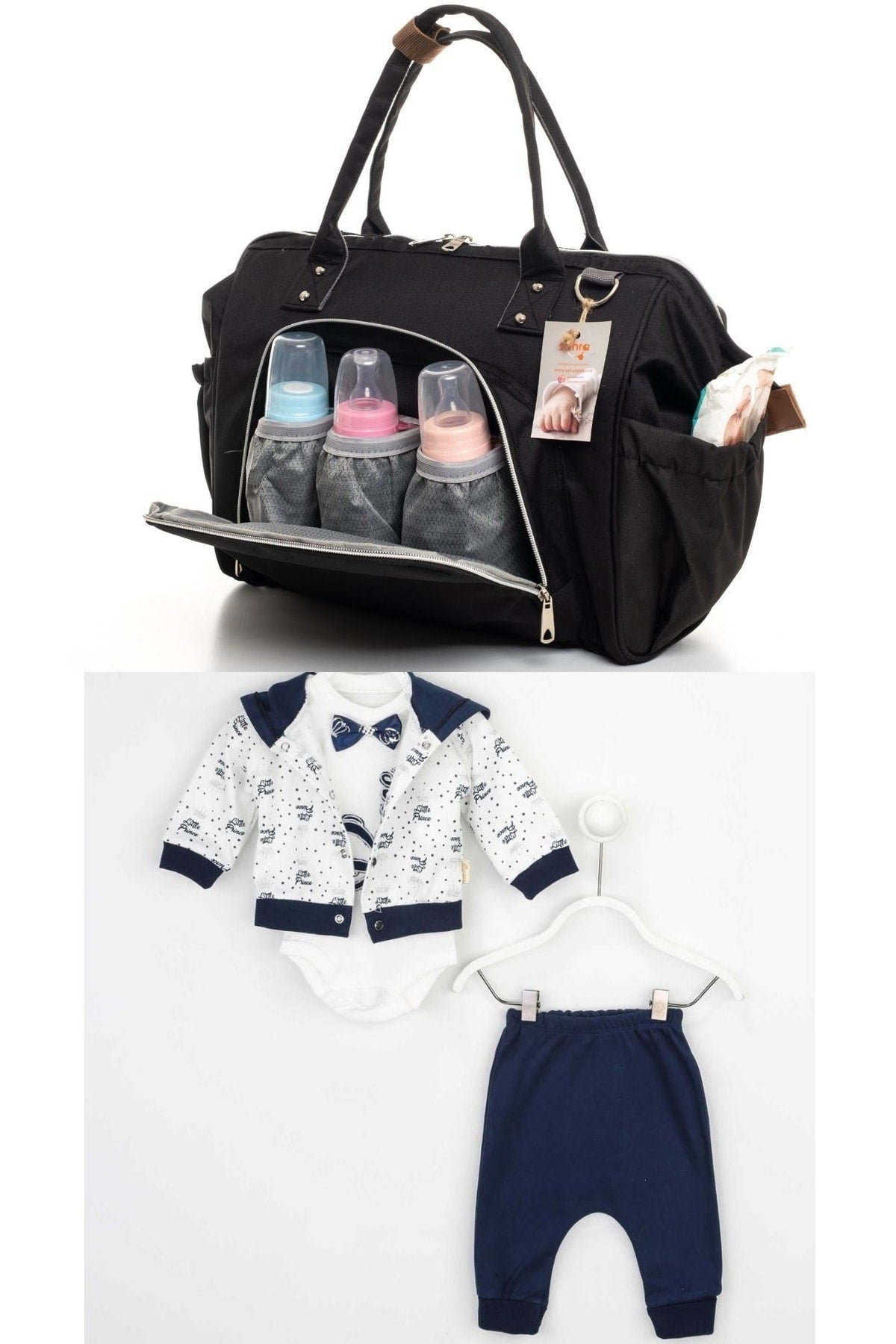 Elegance Mother Baby Care Shoulder-Handbag And 100% Cotton Hospital Outlet Set