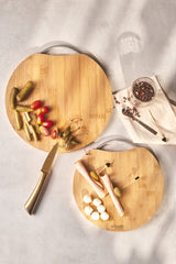 Bamboo Circle 2 Piece Cutting Board