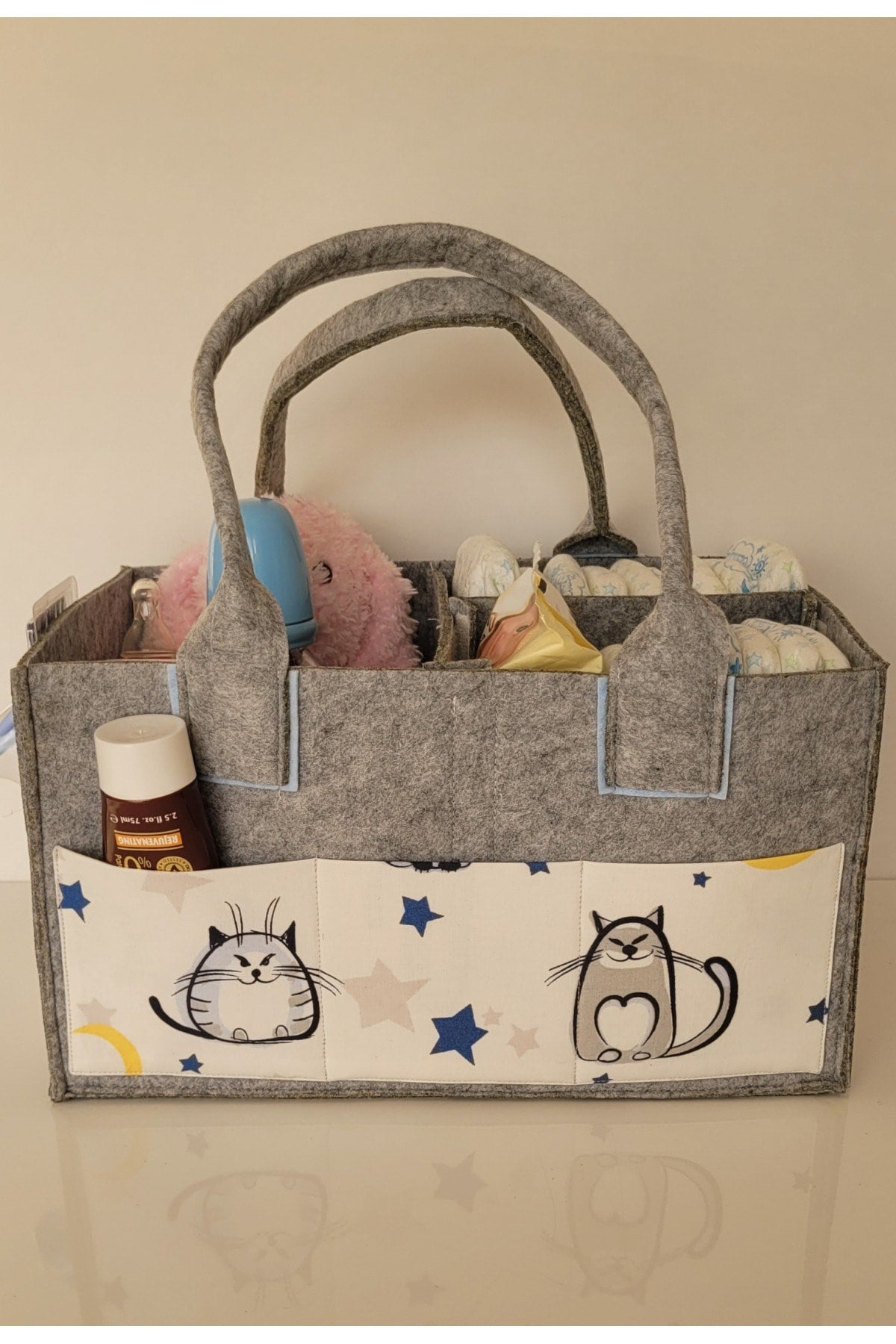 Handmade Multi-Purpose Felt Mother Baby Care And Organizer Bag Functional Organizer