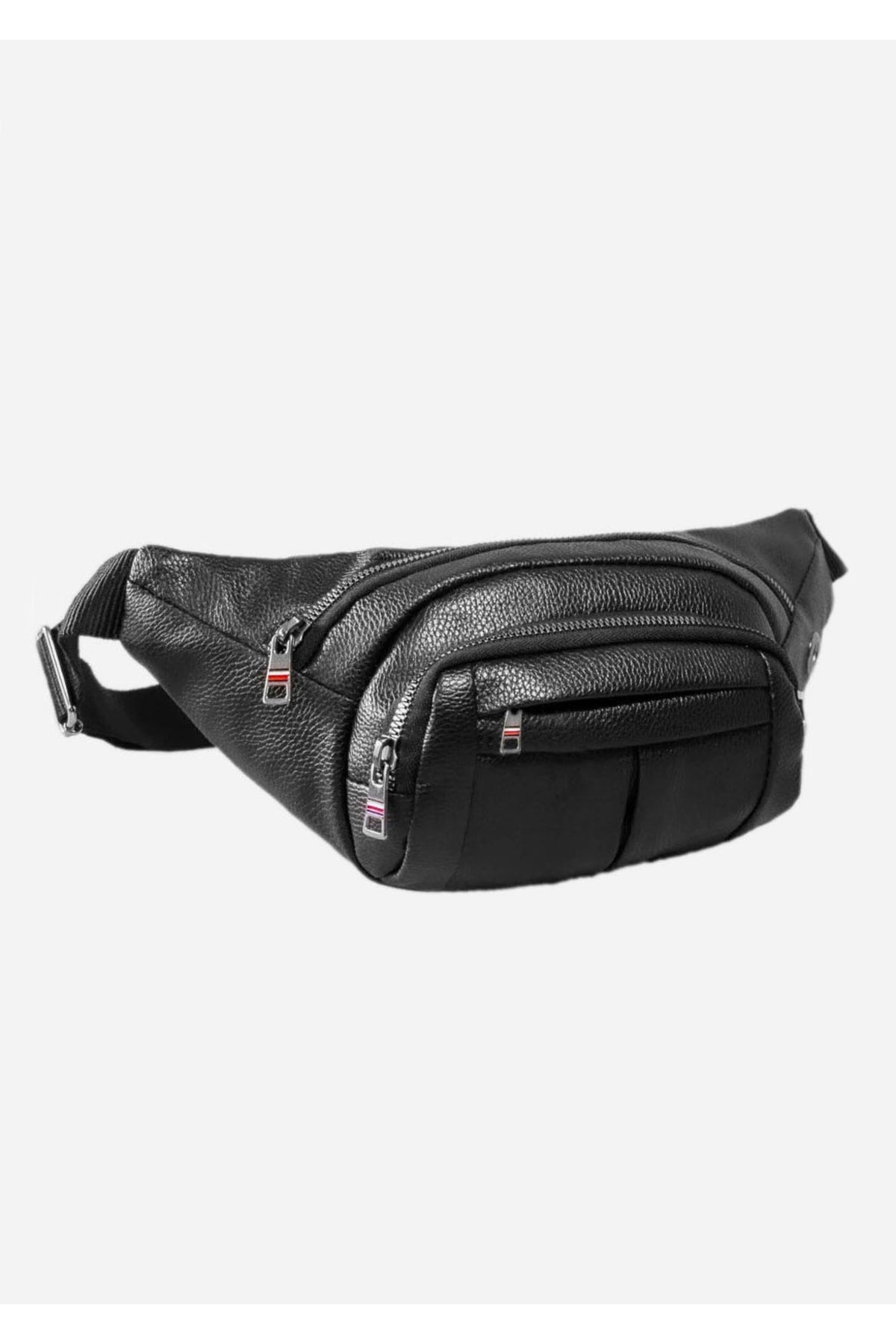 Men'S Leather Headphone Outlet Waterproof Cross Shoulder And Waist Bag (Daily Use Black Color)
