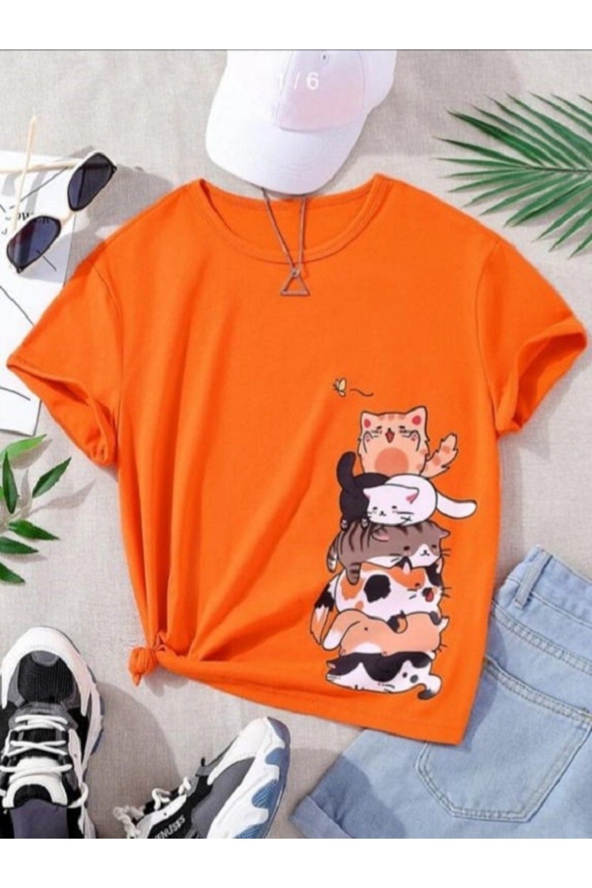 cute kitties print kids t-shirt