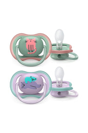 Scf085/18 Ultra Air Pacifier 6-18 Months 2 Pair Girl