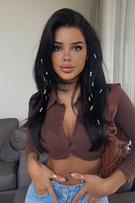 Gold Color Hair Earrings Set - Swordslife