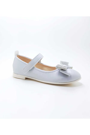 Girl'S Stone Bow Satin Orthopedic Flats(26-35 Num.)