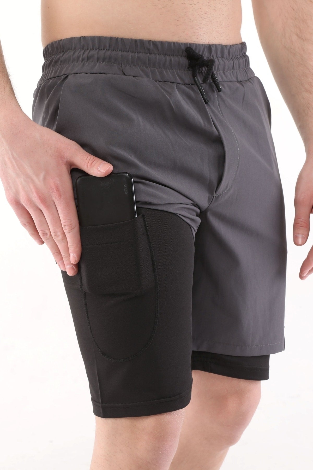 Men'S Running Quick Dry Micropoly Training Turf Fitness Short Tights Outdoor Shorts