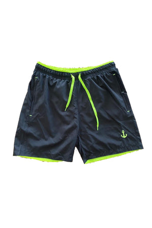 Colorful Pocket Zipper Marine Shorts