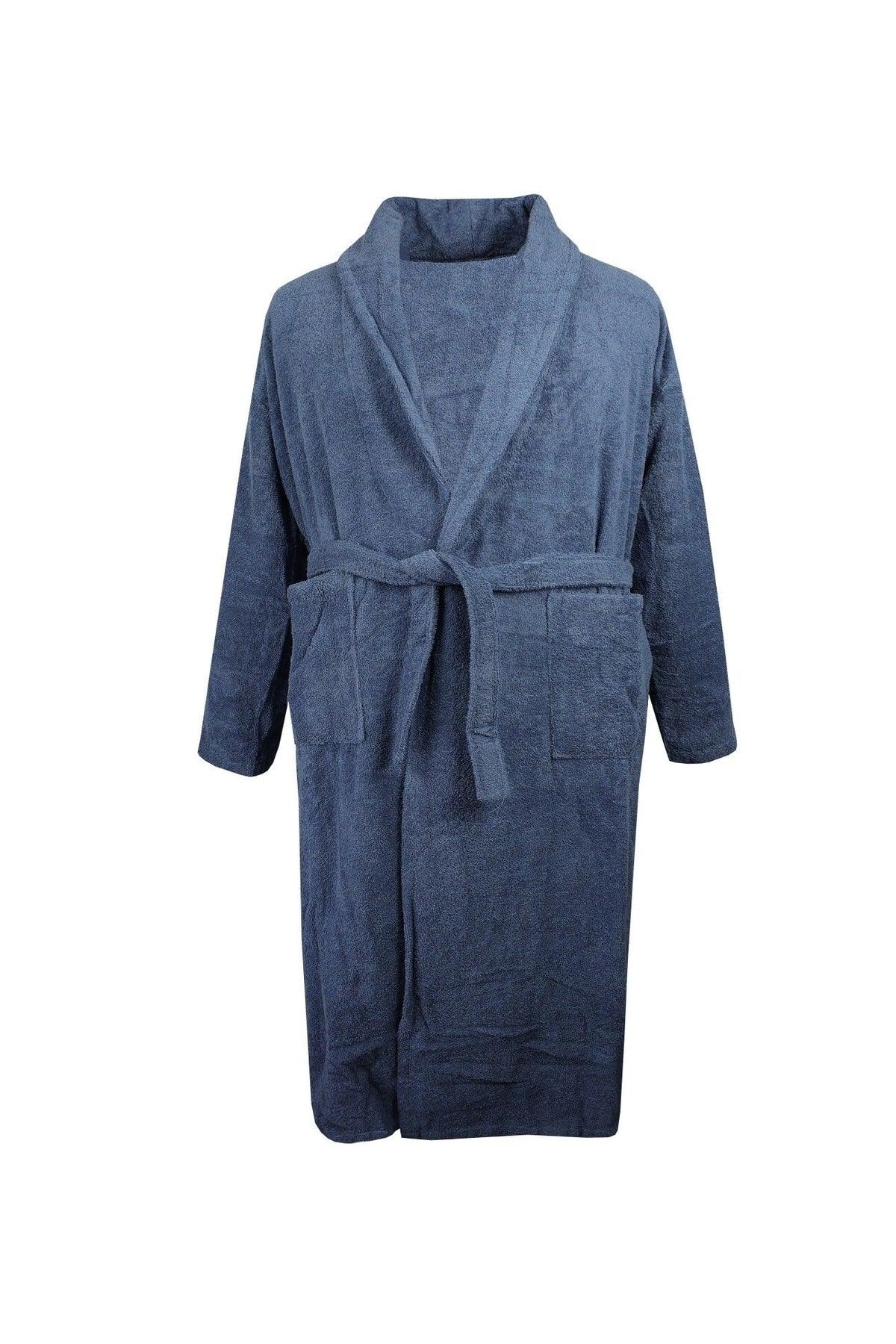 Men's Large Size Oversized 100% Cotton Shawl Collar Bathrobe - Swordslife