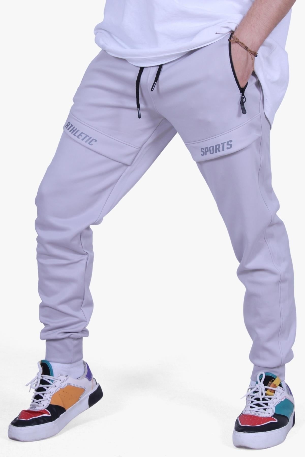 Sml-Xl-Xxl Slim Fit Printed Scuba Men'S Sweatpants